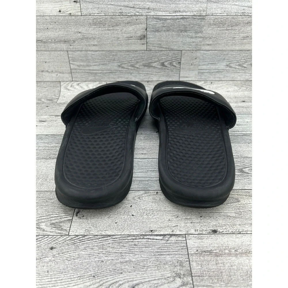 Nike Benassi JDI Black White Slide Sandals 343880-090 Mens 8 Womens 9.5